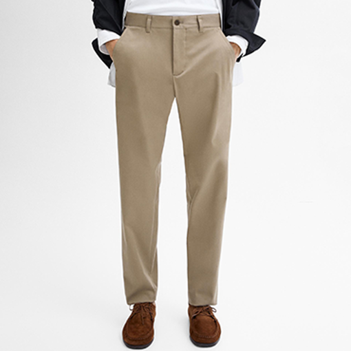 Picture of Cotton blend slim fit trousers