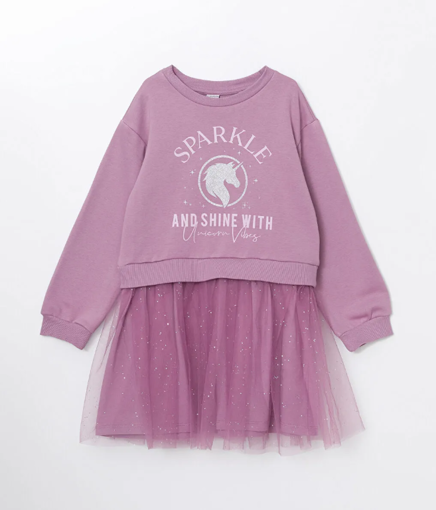 Picture of Crew Neck Girls Dress  
