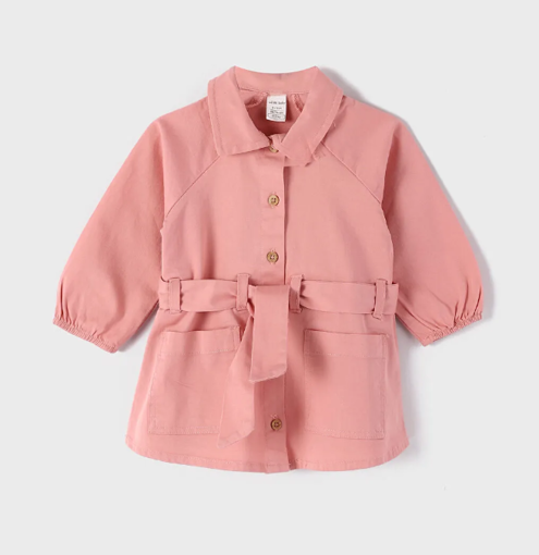 Picture of Shirt Collar Long Sleeve Baby Girl Dress  