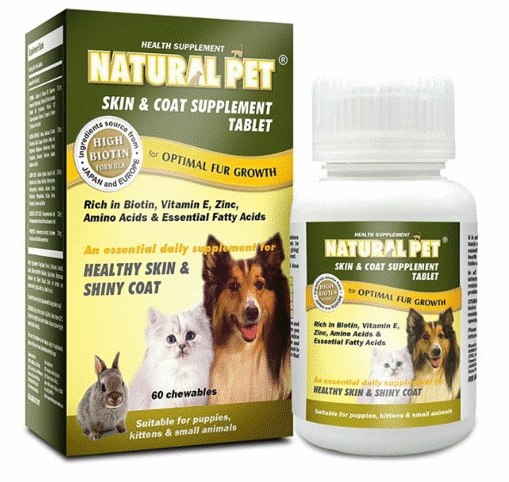 Picture of Natural Pet Skin & Coat Supplement 60 Tablet for Dogs & Cats