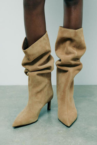 Picture of SPLIT SUEDE HEELED BOOTS
