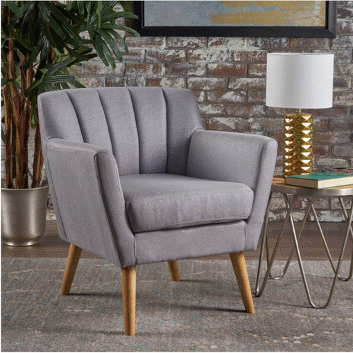 Picture of Beech wood Arm Chair - Grey
